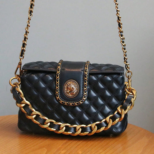 Stylish Solid colour High-end Diamond quilted Crossbody Bag