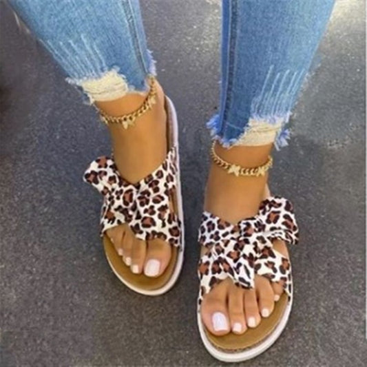 Summer Thick Soled Beach Bowknot Slippers