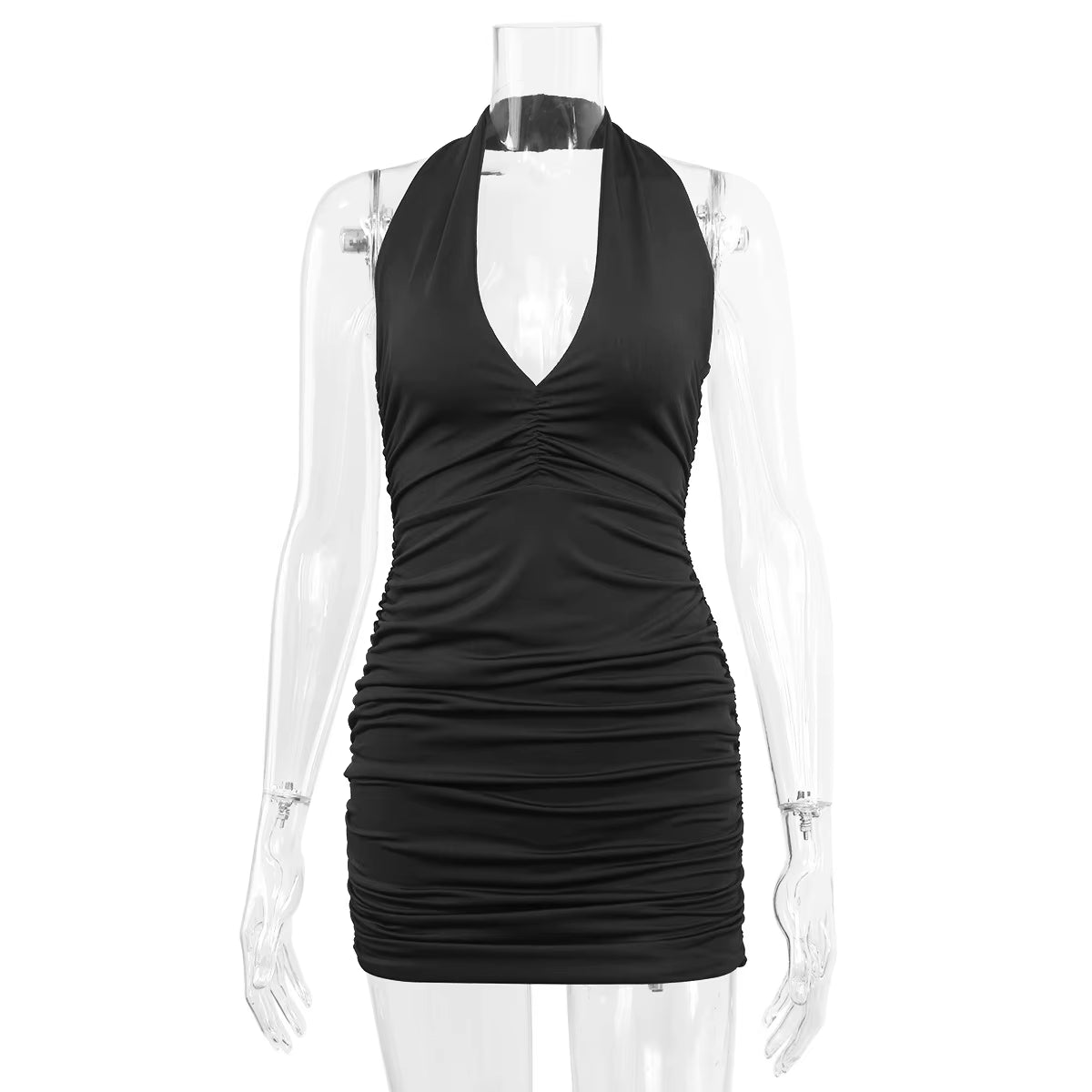 Ruffle V Deep Party Dress