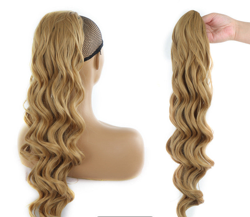 Wave Drawstring Ponytail Matte High Temperature Silk Chemical Fiber Wig