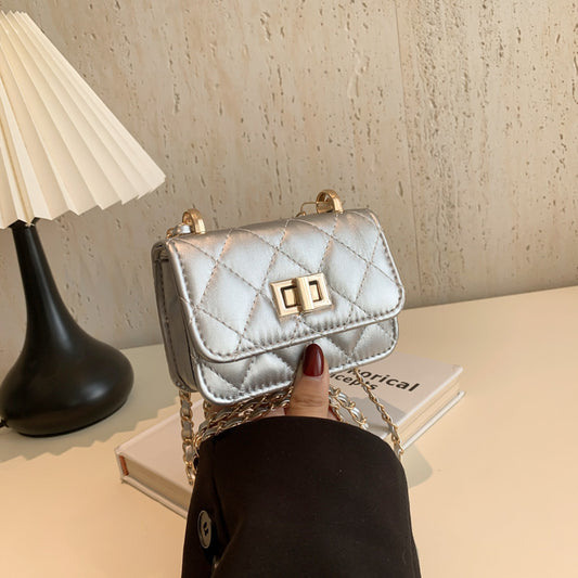 Lock-Clasp Chain All-Match Crossbody Bag