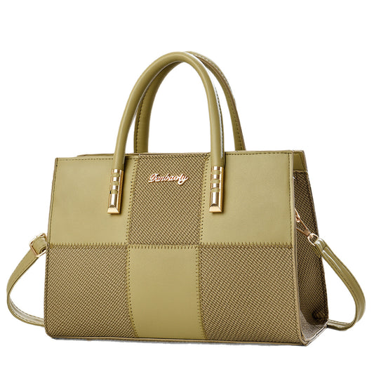 Stylish Tote Bag With A Bold Colour-block Patchwork Design