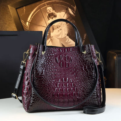 Stylish And Colourful Crocodile Skin Shoulder Bag