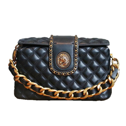 Stylish Solid colour High-end Diamond quilted Crossbody Bag