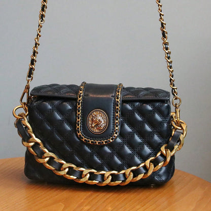 Stylish Solid colour High-end Diamond quilted Crossbody Bag