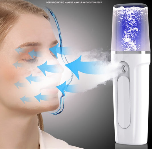 Facial Moisturizing Beauty Apparatus With USB Charging Battery Bank