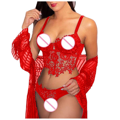 Suit Lace Hollow Sling Lingerie