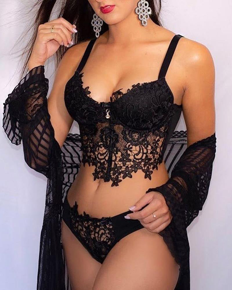 Suit Lace Hollow Sling Lingerie