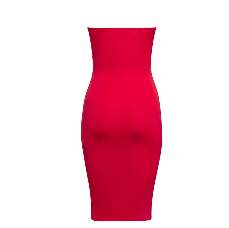 Lace dress with a bow knot