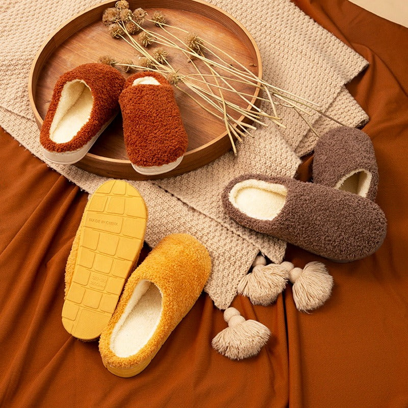 Furry  Soft Winter Bedroom Slippers
