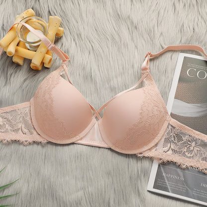 Lingerie Set, Pink, Sweet And Comfortable Push-up Bra