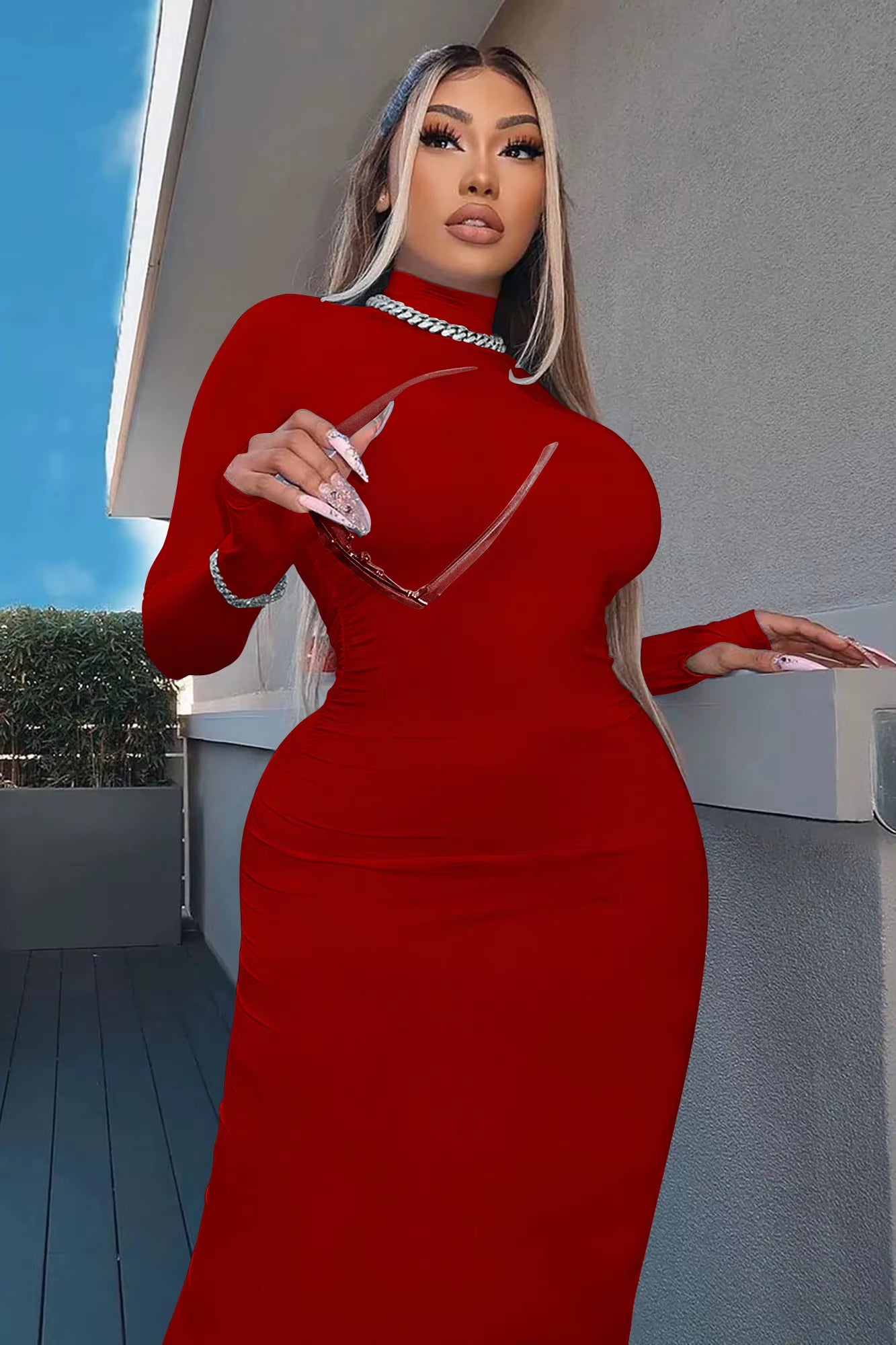 Spring Longuette Long-Sleeved Elastic Force