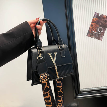 Solid-Colour Tassel Crossbody Bag