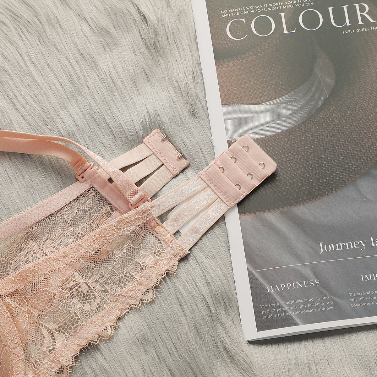 Lingerie Set, Pink, Sweet And Comfortable Push-up Bra