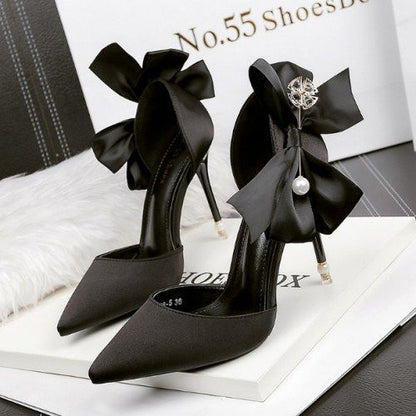 Bow Pointed high heels