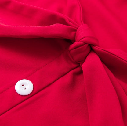 Lace dress with a bow knot