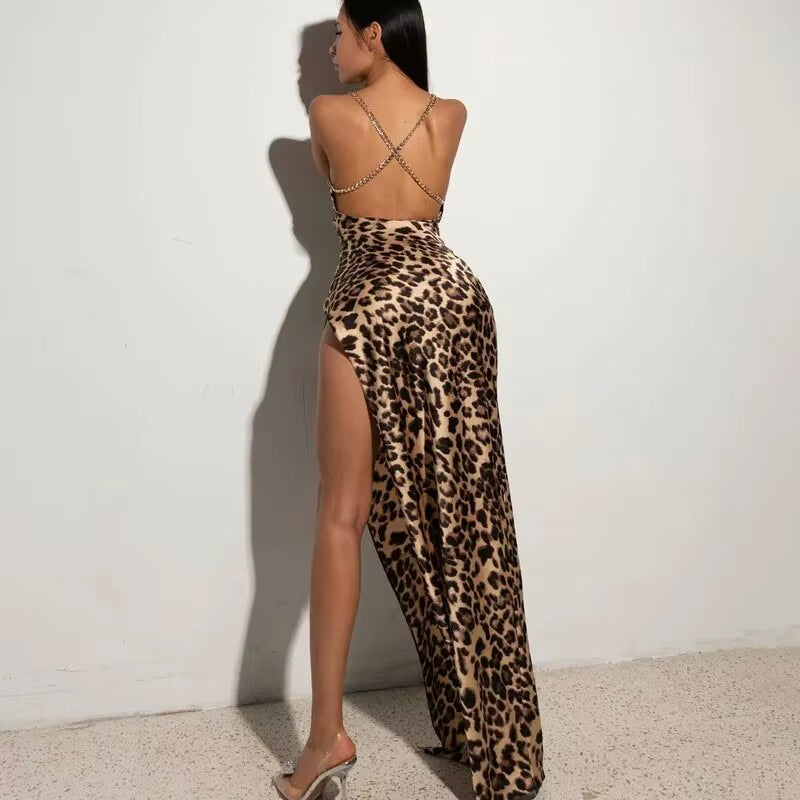  Leopard Long Dress