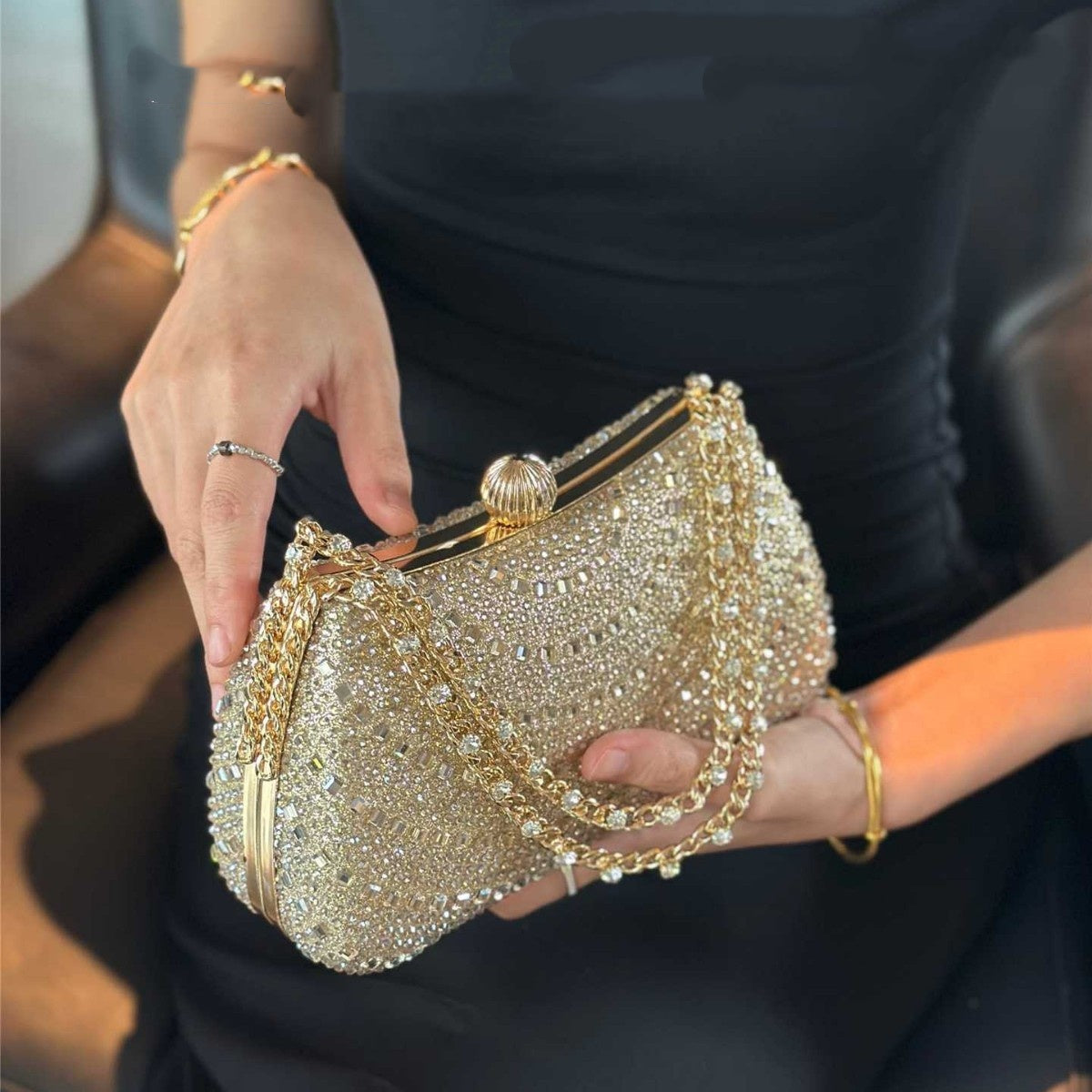 High-end Socialite Full Of Sparkling Diamonds Handbag