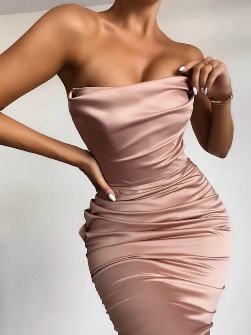 Sexy Satin Maxi Dress