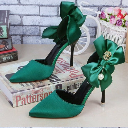 Bow Pointed high heels