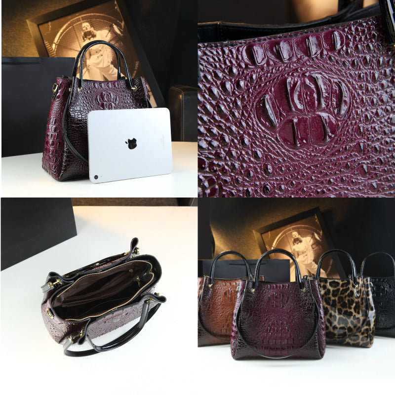 Stylish And Colourful Crocodile Skin Shoulder Bag
