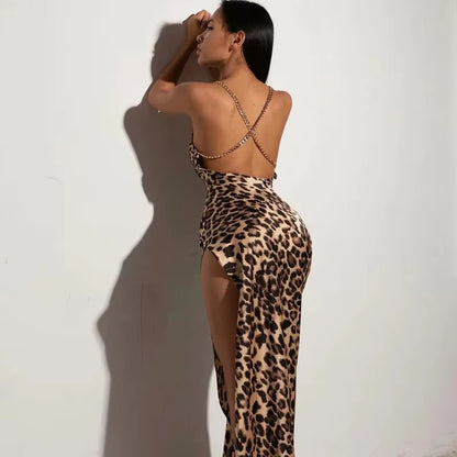  Leopard Long Dress