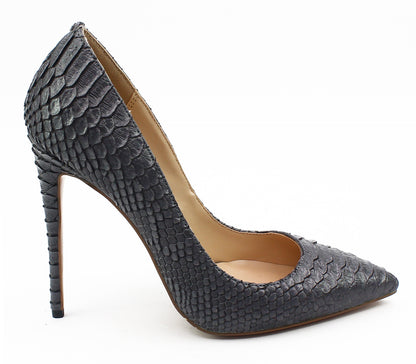 snake skin high heels