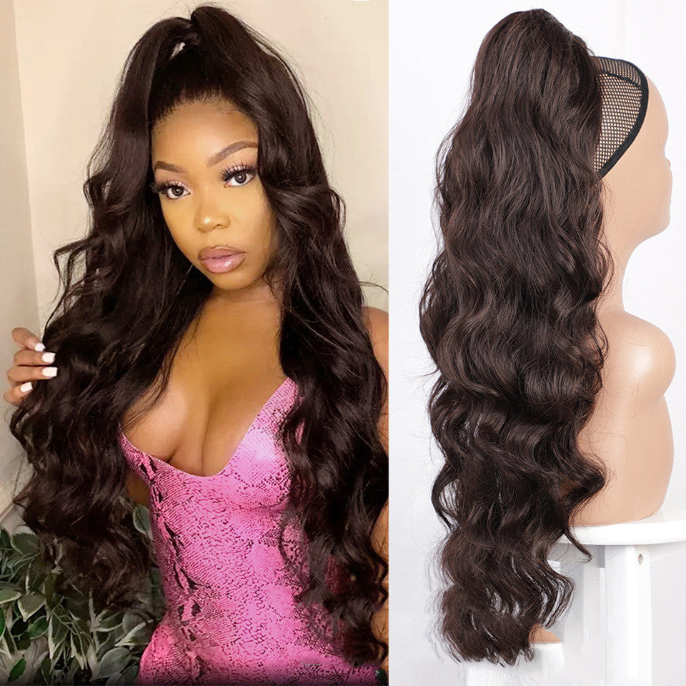 Wave Drawstring Ponytail Matte High Temperature Silk Chemical Fiber Wig