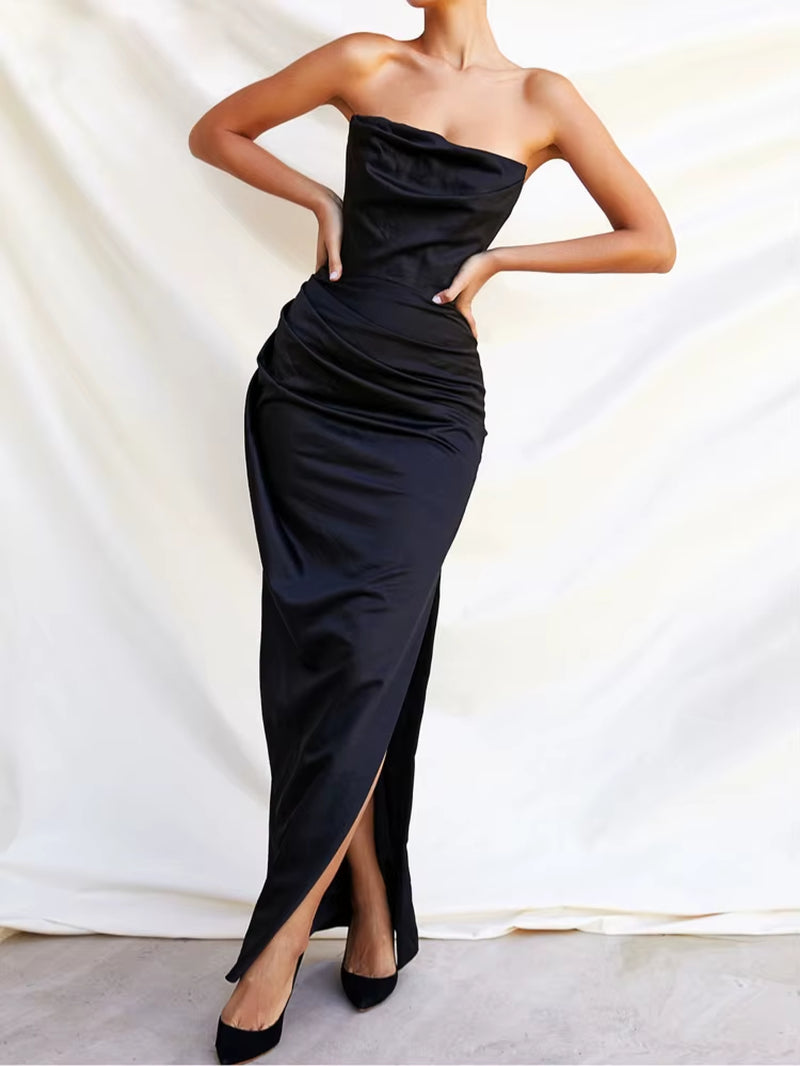 Sexy Satin Maxi Dress