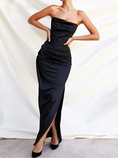Sexy Satin Maxi Dress