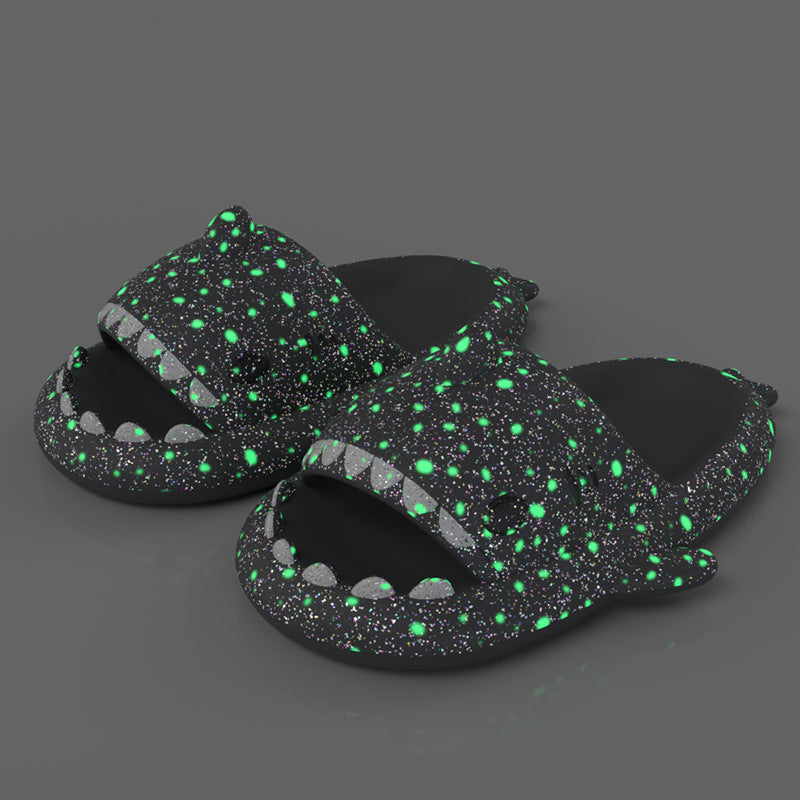 Shark Slippers With Starry Night Light Design
