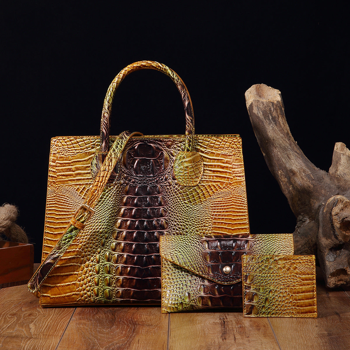 Vibrant Crocodile-Grain Design In The Brummie Style