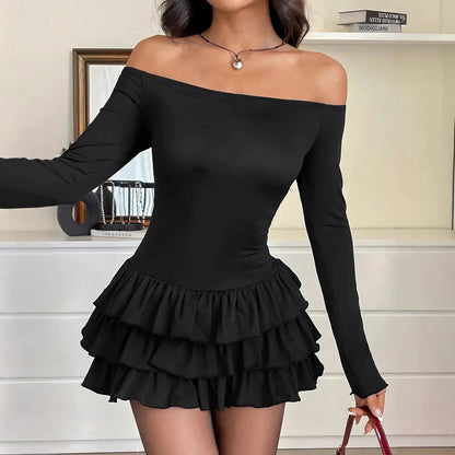 Slim-fit Waist-cinching Pleated Dress