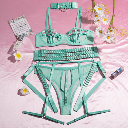 Gather Chest Strap Hollowed Out Lingerie