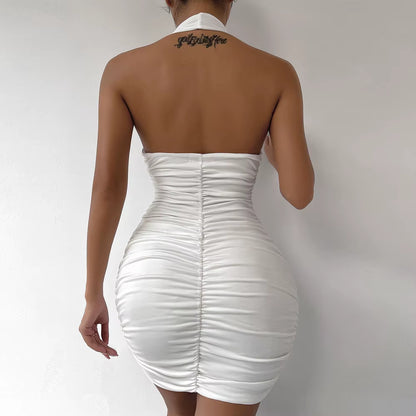  Ruffle V Deep Party Dress