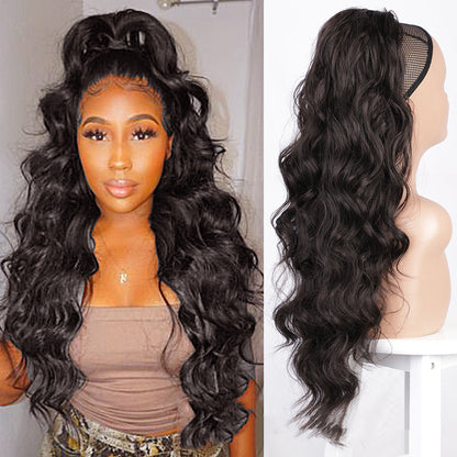 Wave Drawstring Ponytail Matte High Temperature Silk Chemical Fiber Wig