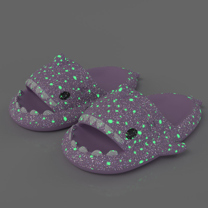 Shark Slippers With Starry Night Light Design