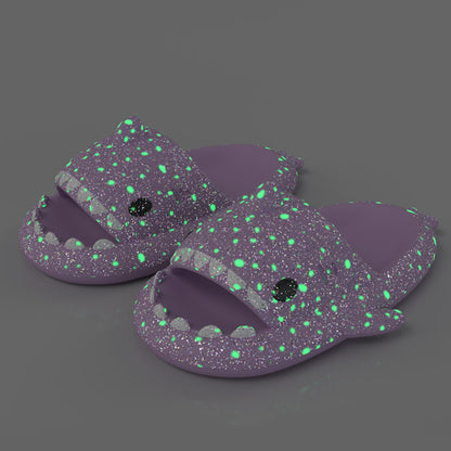 Shark Slippers With Starry Night Light Design
