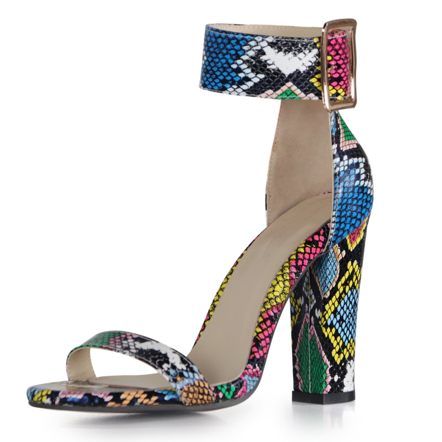 Open Toe Hollow Pattern Thick High Heel