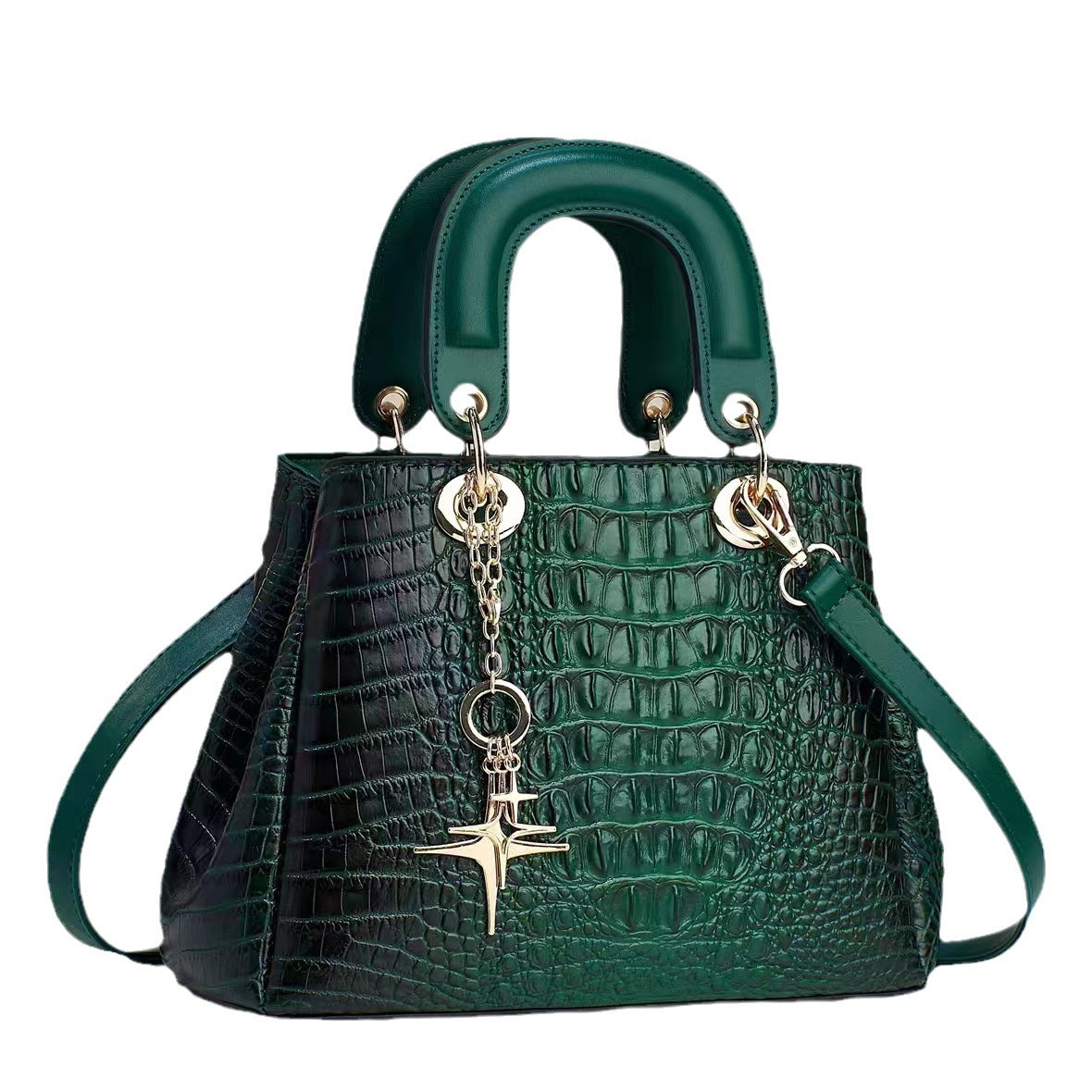 Elegant Crocodile Skin Lady Bag