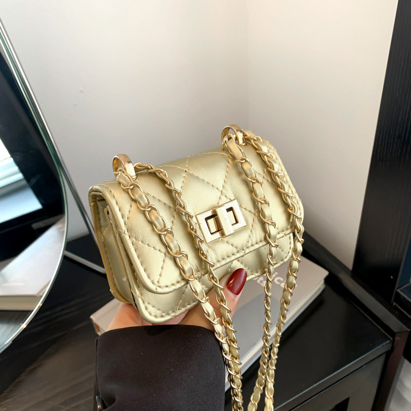 Lock-Clasp Chain All-Match Crossbody Bag