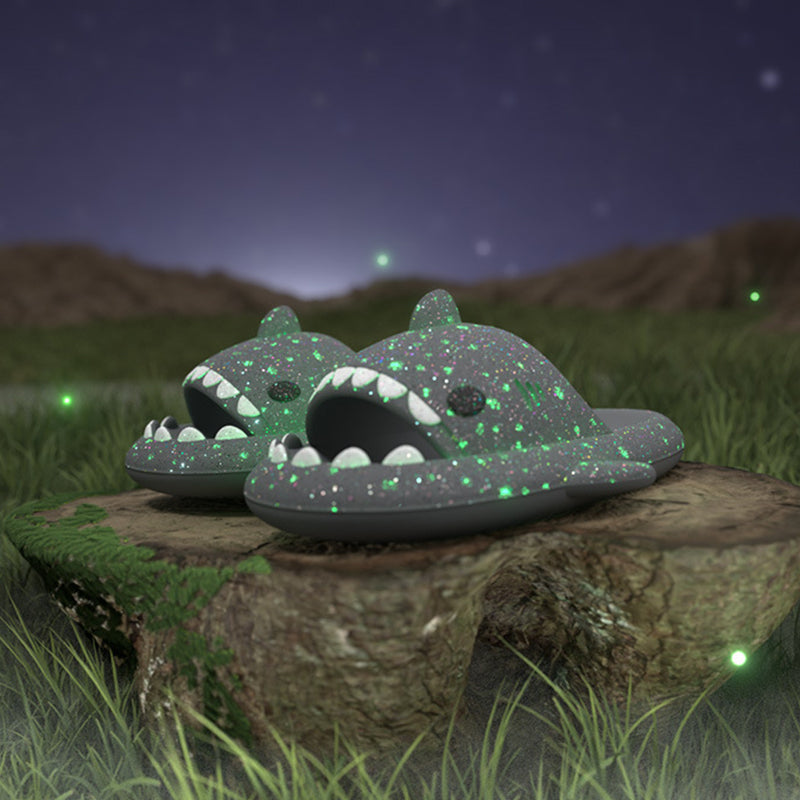 Shark Slippers With Starry Night Light Design