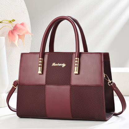 Stylish Tote Bag With A Bold Colour-block Patchwork Design