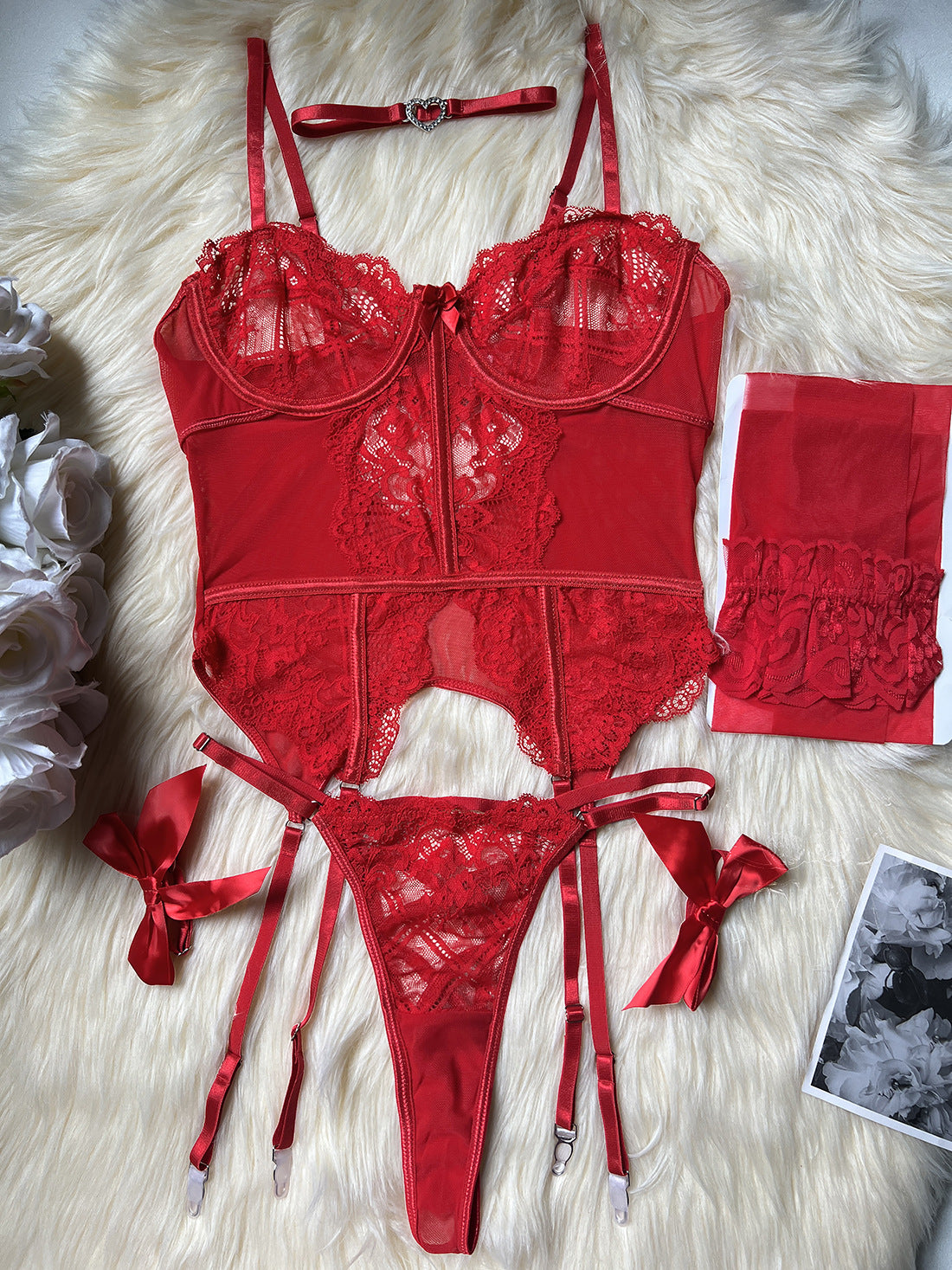 5 Piece Sexy Lace Lingerie SeT