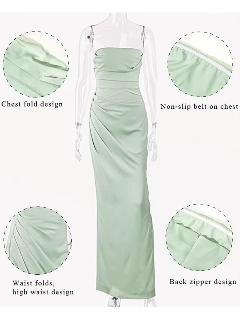 Sexy Satin Maxi Dress