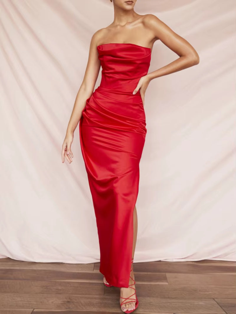 Sexy Satin Maxi Dress