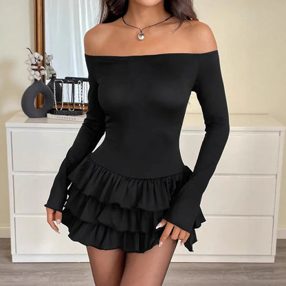 Slim-fit Waist-cinching Pleated Dress