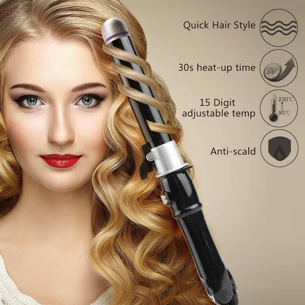 Otating Curling Iron Wand Automatic Hair Curler Instant Auto Heat Hair Waver