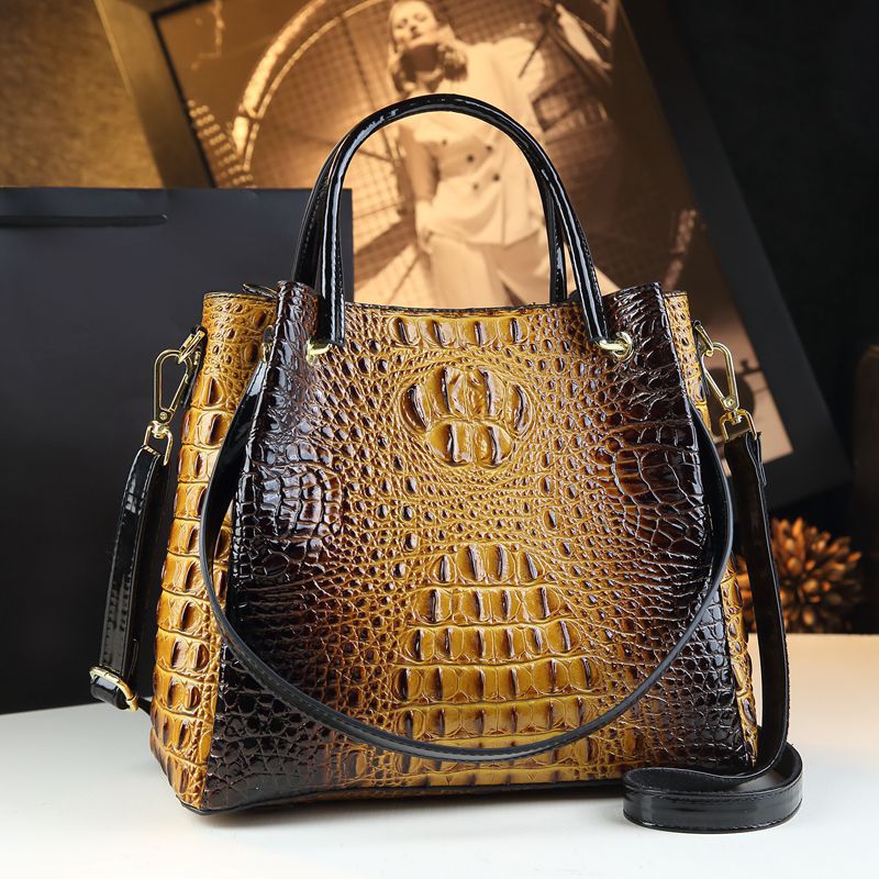 Stylish And Colourful Crocodile Skin Shoulder Bag