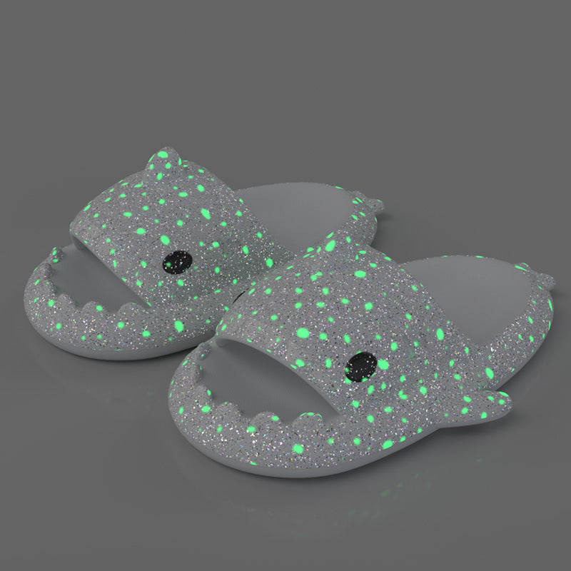 Shark Slippers With Starry Night Light Design